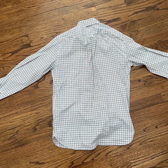 J Crew Shirt Mens XS Blue White Long Sleeve Button Up Flannel Slim Fit Cotton - Picture 5 of 9